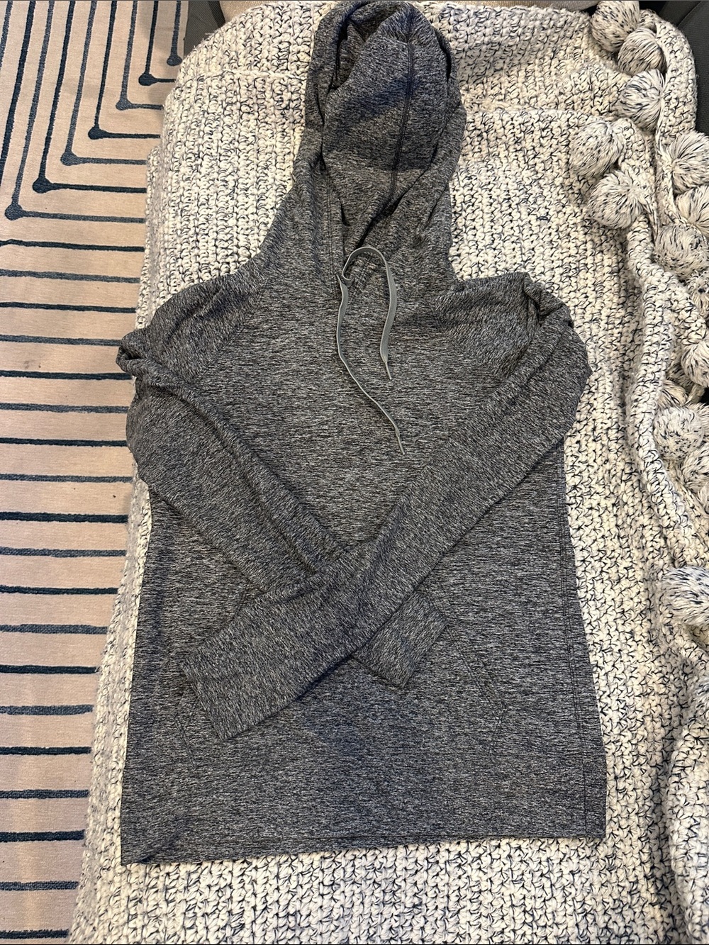 Outdoor Voices heathered grey hooded top size small